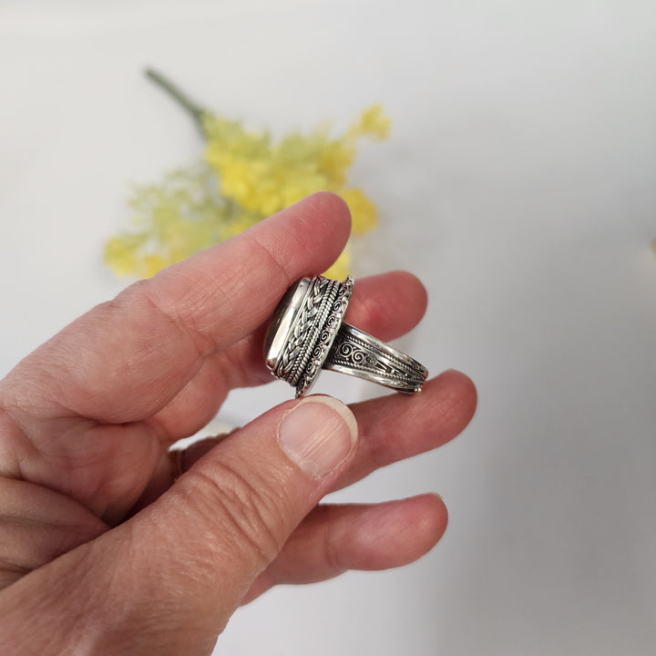 Bumble Bee Jasper Ring 10.75 -JDS26386