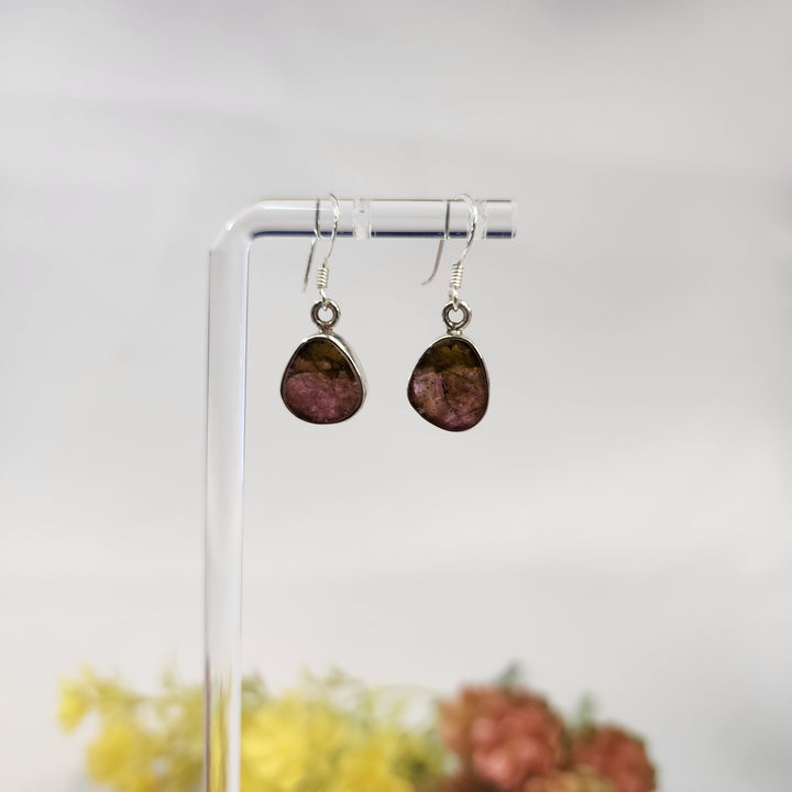 Watermelon Tourmaline Earrings  -JDS26171