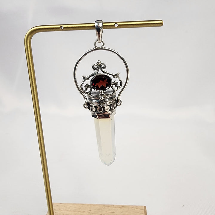 Opalite & Garnet Ornate Pendant JC25014