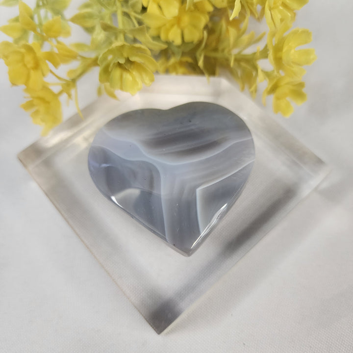 Blue Lace Agate Heart CR26003