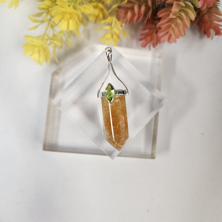 Citrine & Peridot-Pendant JC26035