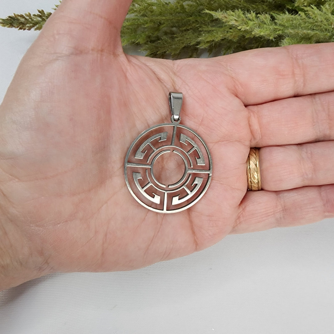 Greek Meander Pendant-MJ153