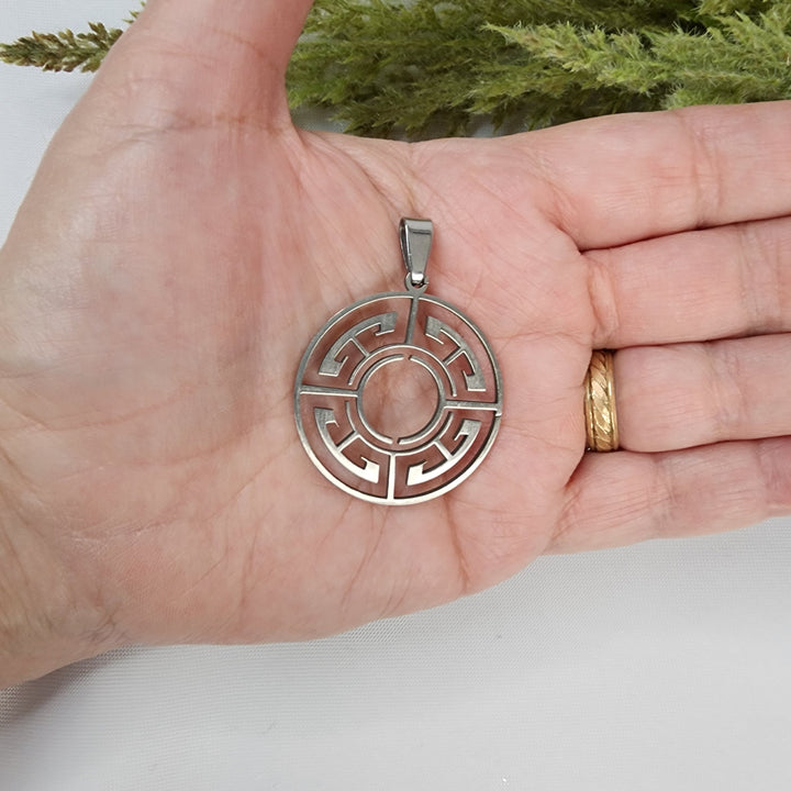 Greek Meander Pendant-MJ153