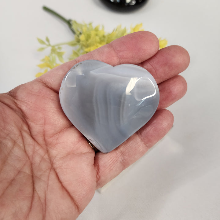Blue Lace Agate Heart CR26003