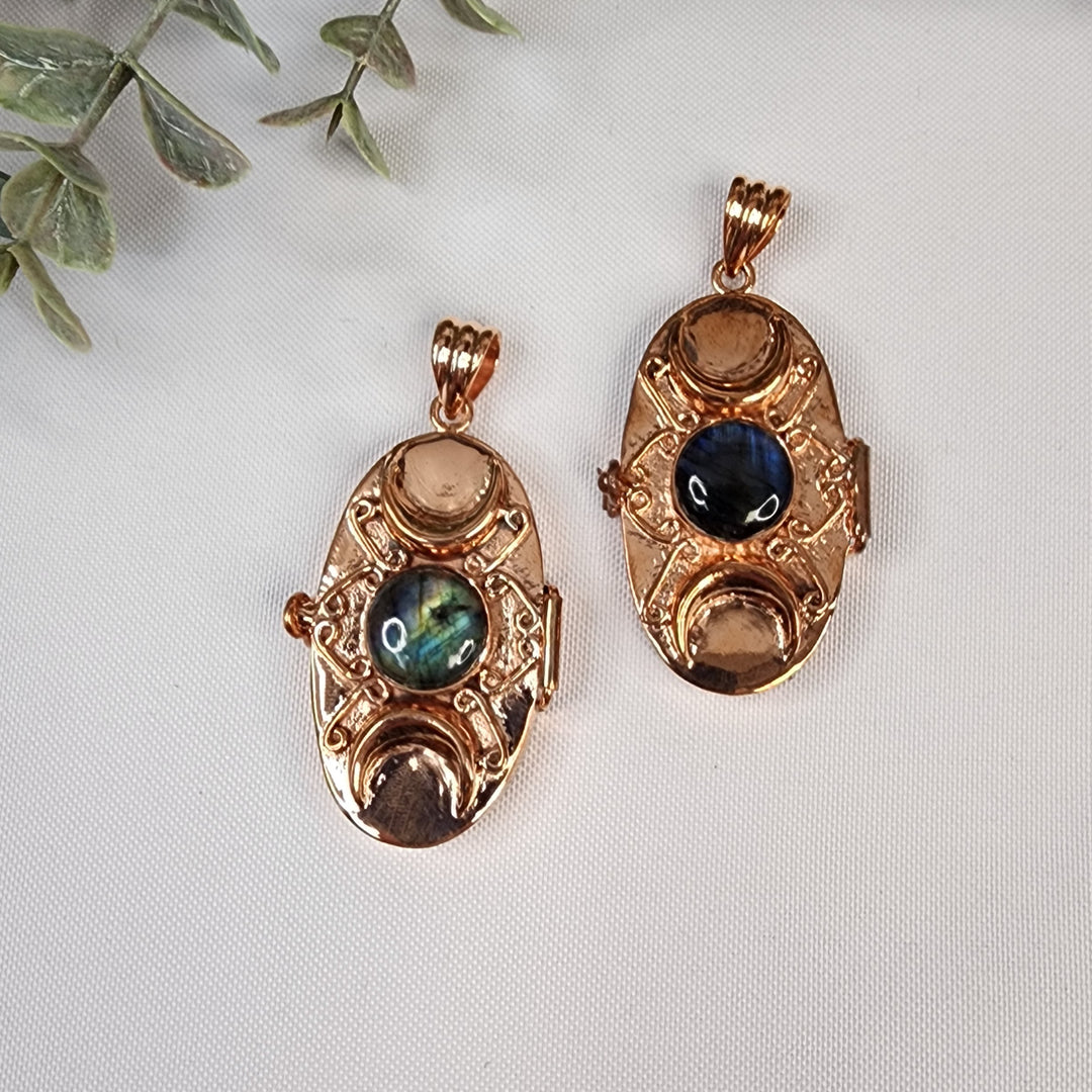 Triple Moon Locket-MJ176