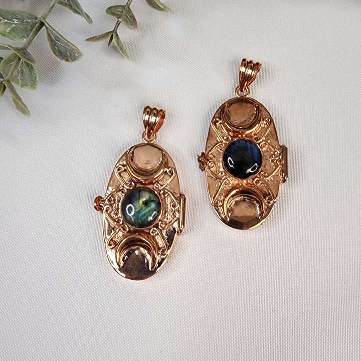 Triple Moon Locket-MJ176