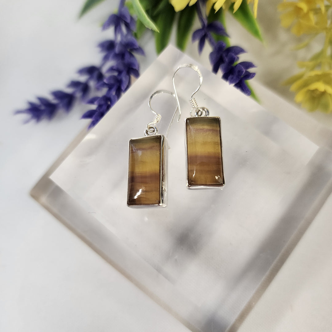 Fluorite Earrings  -JDS26185