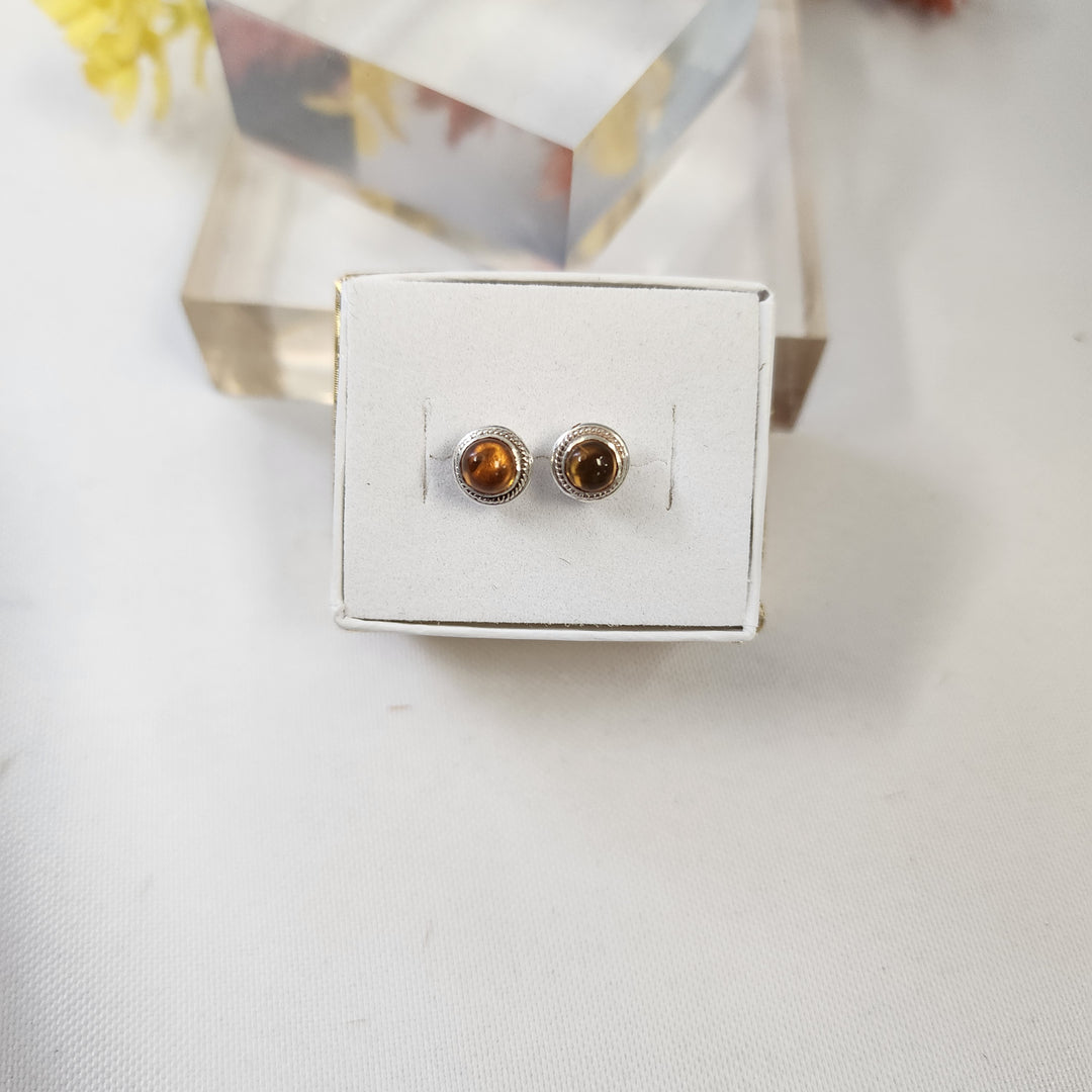 Citrine Earrings SS  -JDS26016