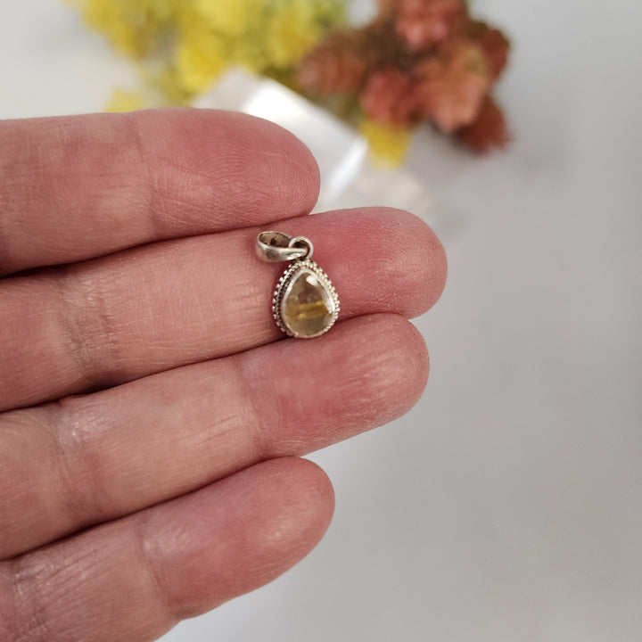Rutile Quartz Pendant  -JDS26042