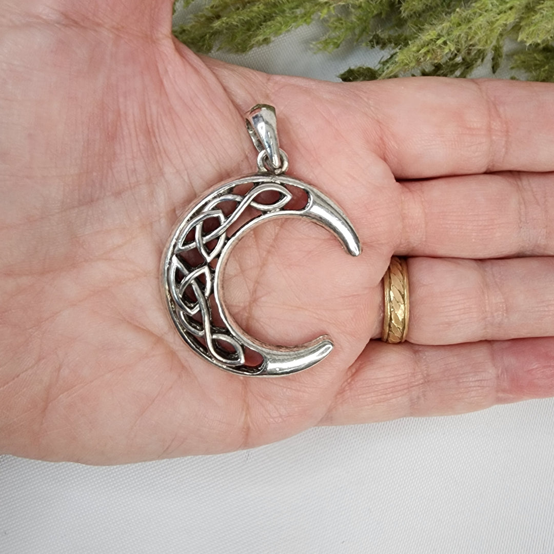 Celtic Moon Pendant-MJ166
