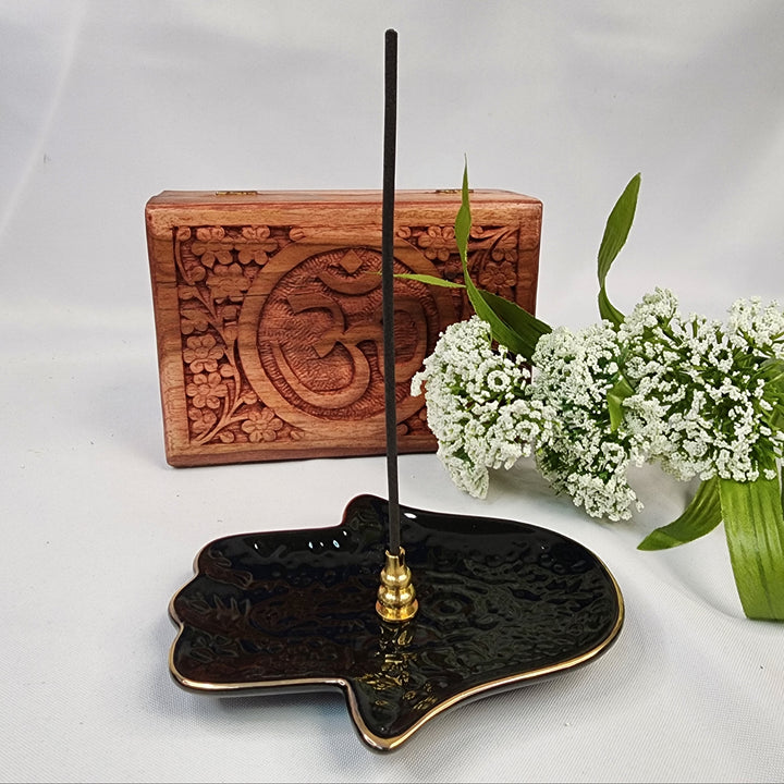 Fatima Hand Ceramic Incense Burner