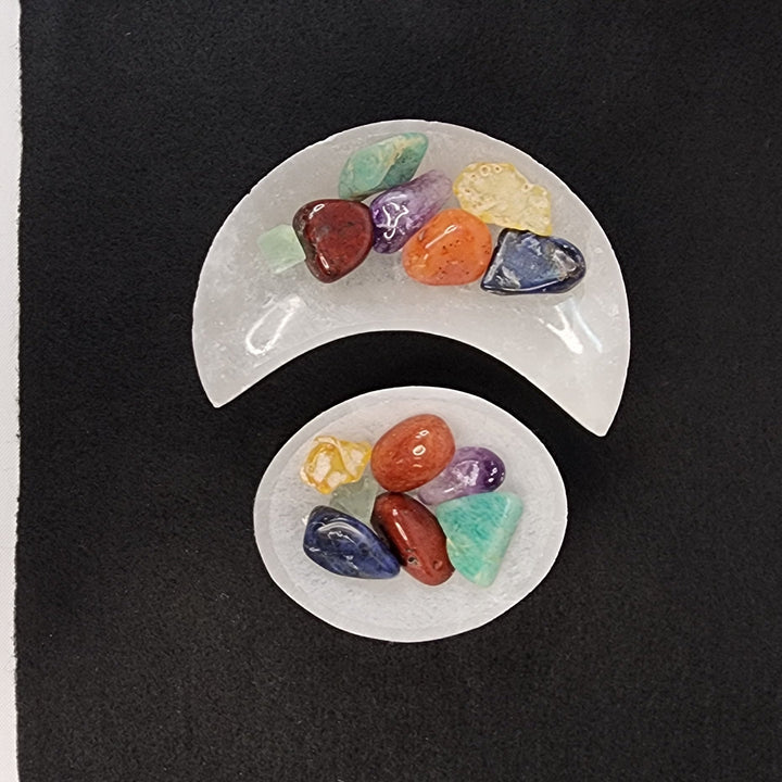 Selenite Bowl w/Tumbles-LT01
