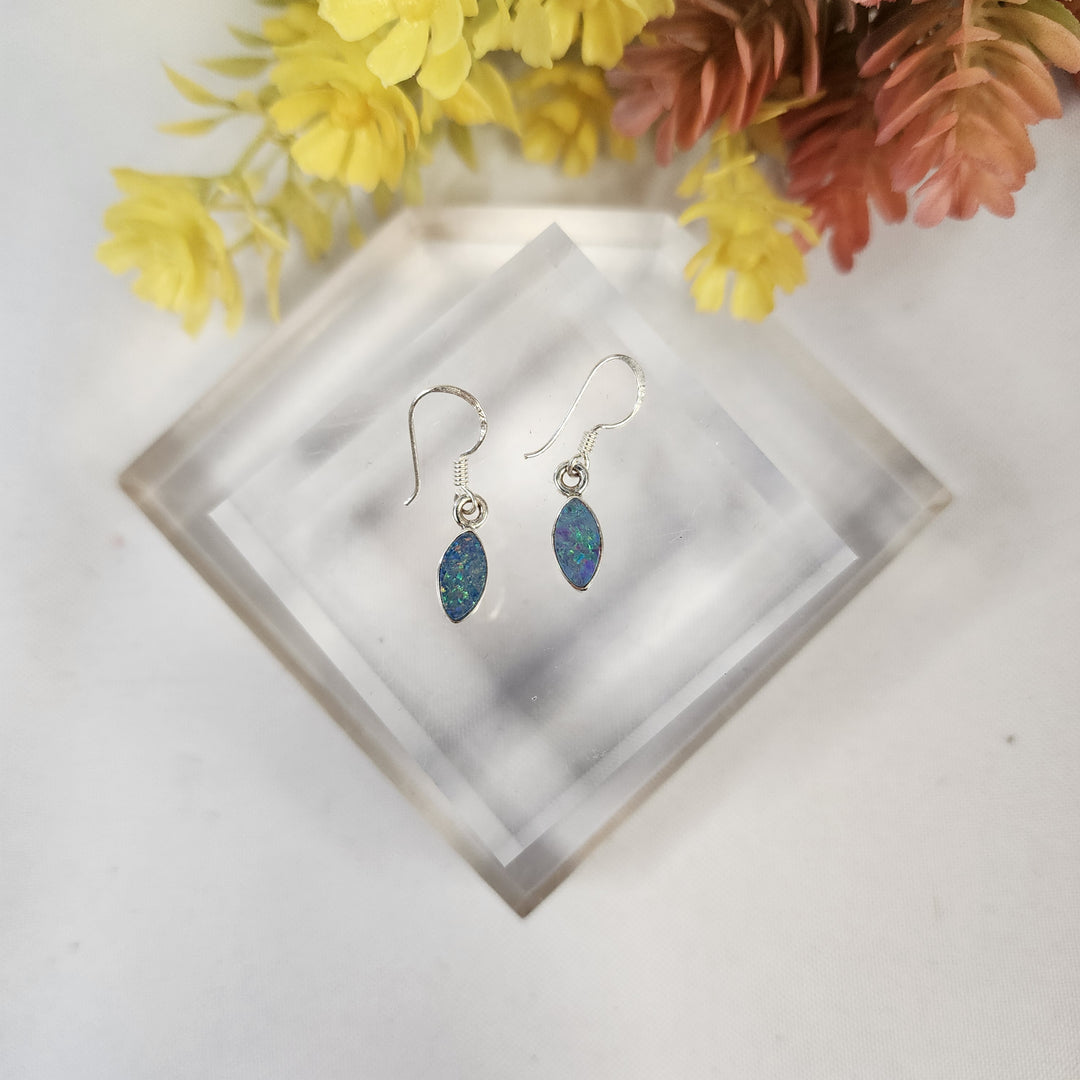 Blue Opal Earrings  -JDS26166