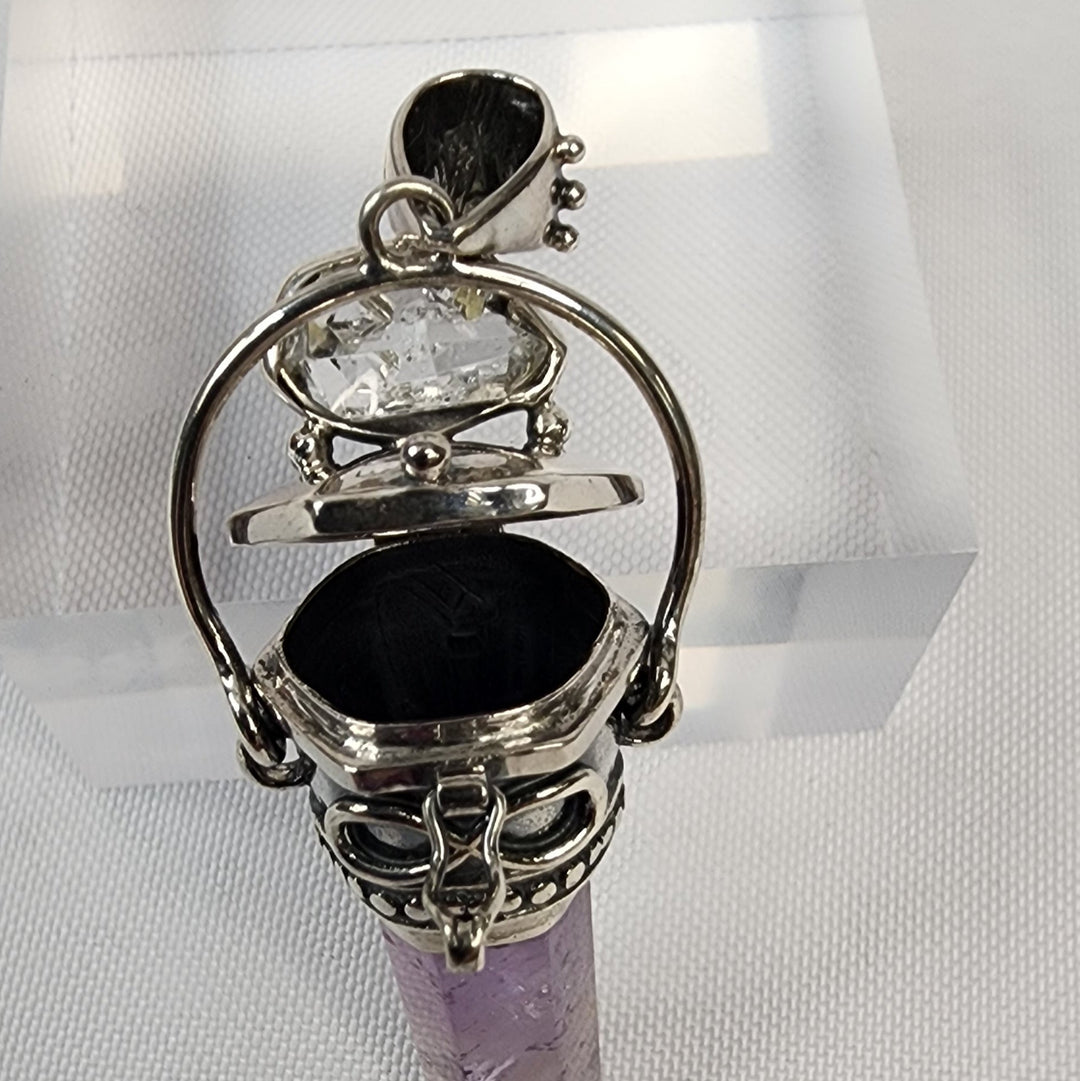 Amethyst & Herkimer "Poison" Pendant MJ139