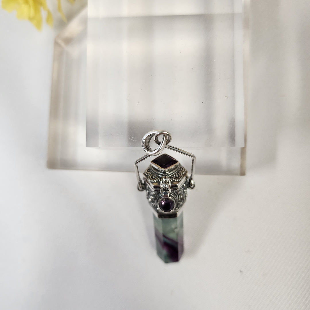Fluorite & Amethyst-Pendant JC26033