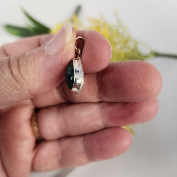 Black Opal Pendant  -JDS26132