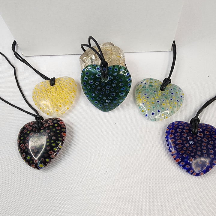 Milfor Glass Heart Pendant