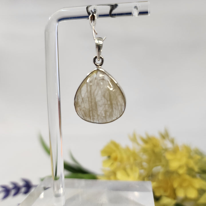 Rutilated Quartz Pendant  -JDS26113