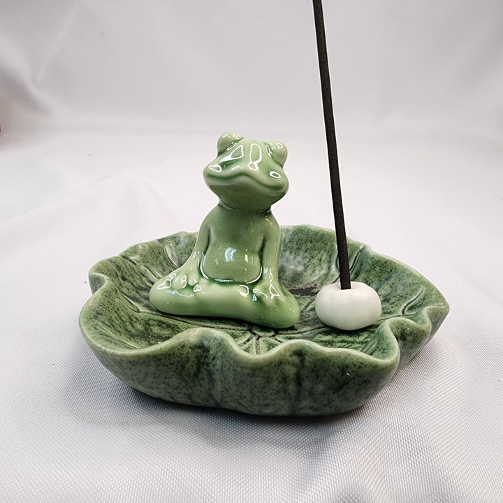 Meditating Frog Incense Holder