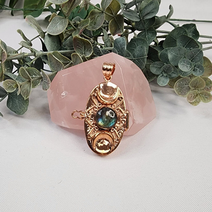 Triple Moon Locket-MJ176