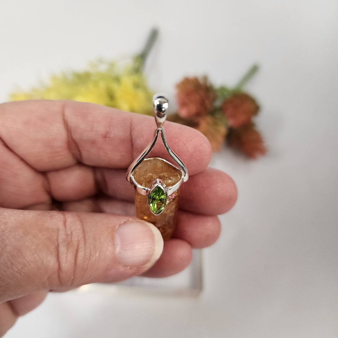 Citrine & Peridot-Pendant JC26035