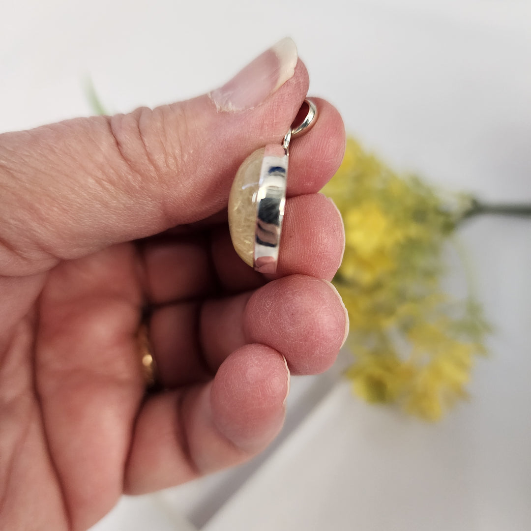 Rutilated Quartz Pendant  -JDS26113
