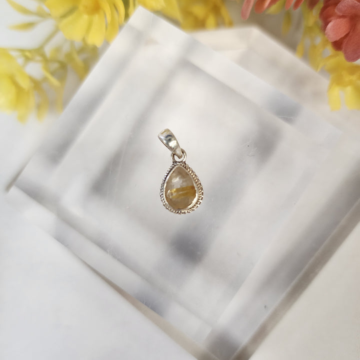 Rutile Quartz Pendant  -JDS26042