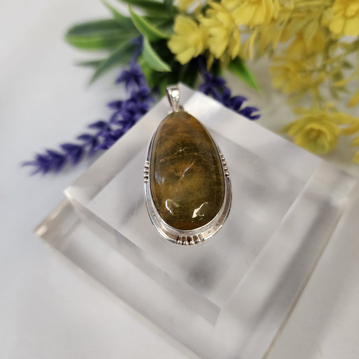Flower Agate Pendant  -JDS26137