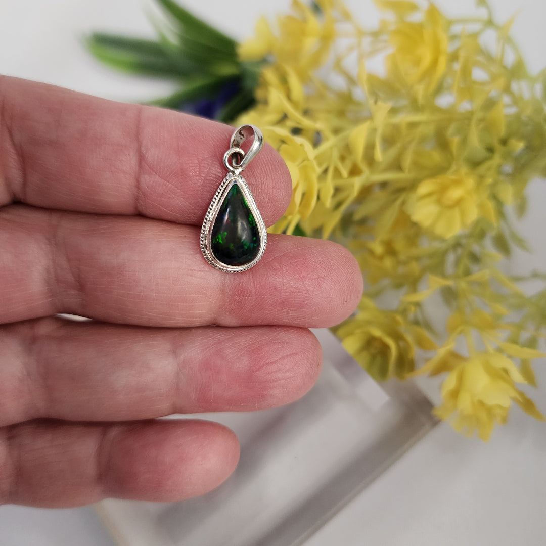Black Opal Pendant  -JDS26132