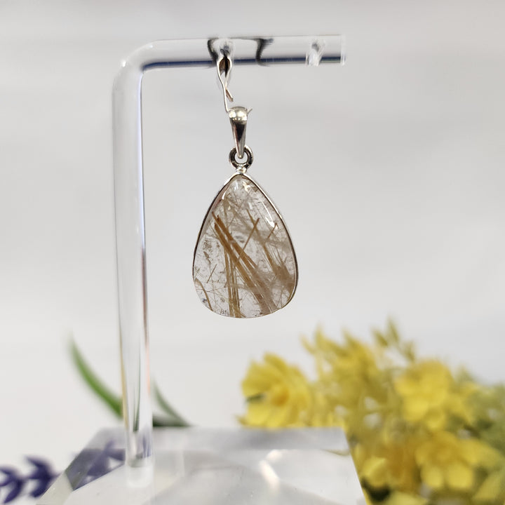 Rutilated Quartz Pendant  -JDS26117