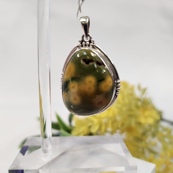 Flower Agate Pendant  -JDS26138