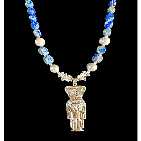 Hathor w/Lapis Lazuli & Pearls