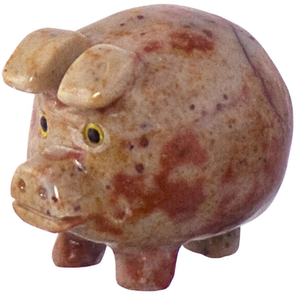 Spirit Animal - Lucky Pig, 1.25-inch (Dolomite)