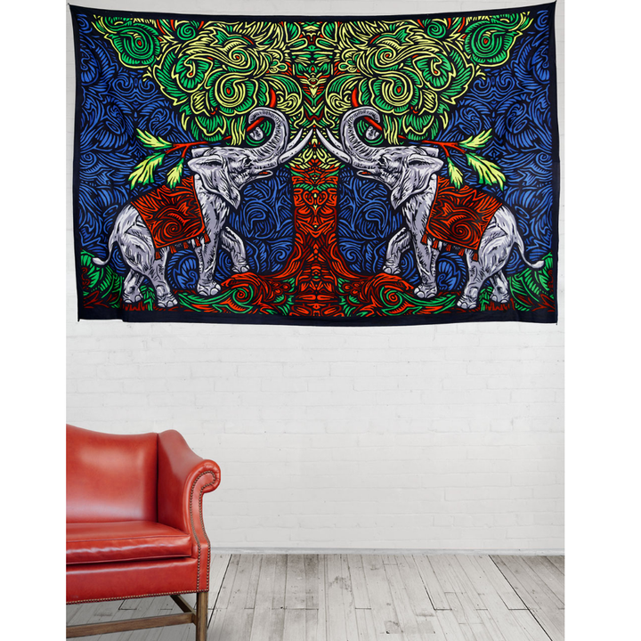 3D Elephant Tree Tapestry 60"x90" (T34)