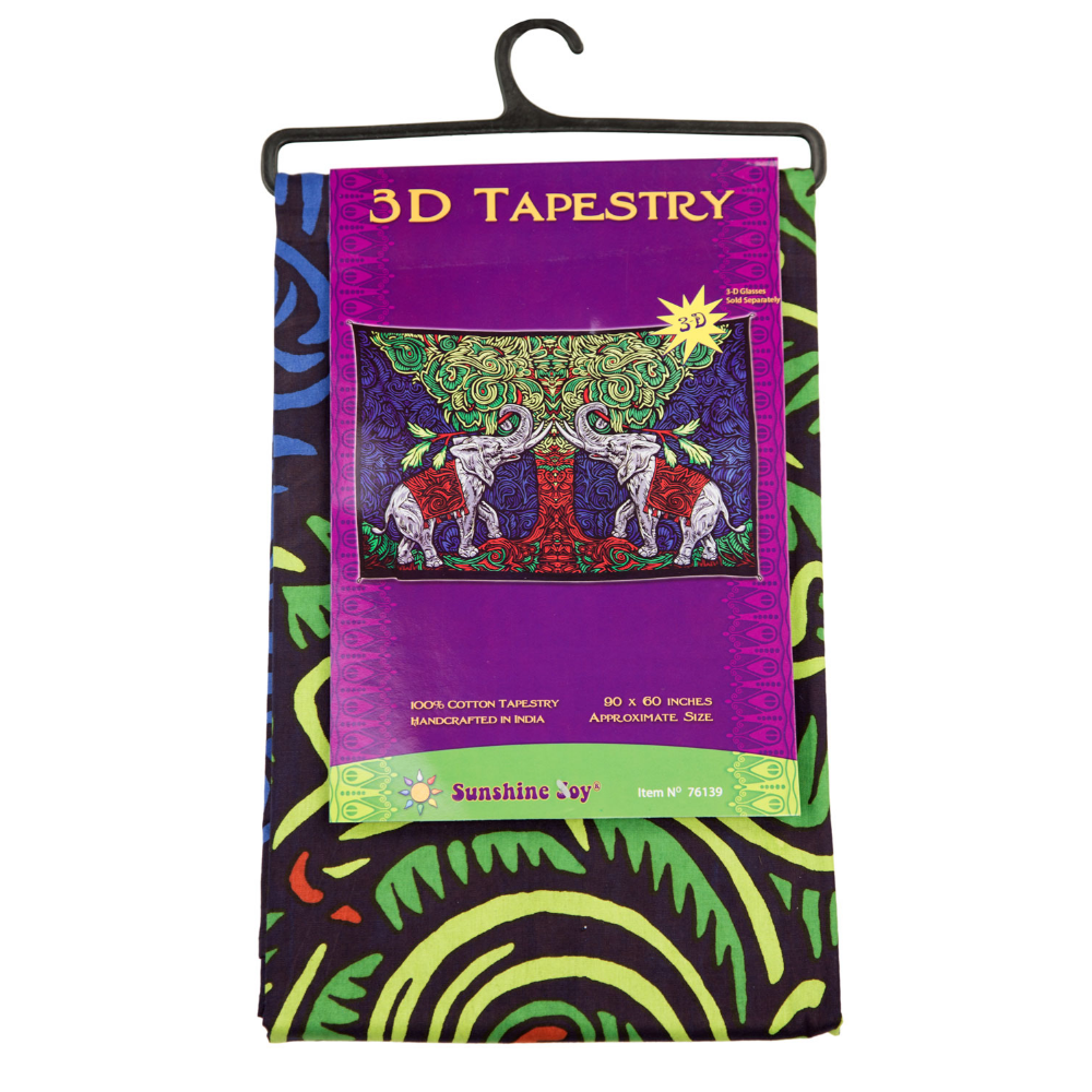 3D Elephant Tree Tapestry 60"x90" (T34)