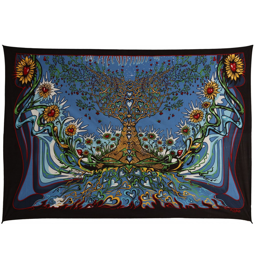 3D Heart Tree Tapestry 60"x90" (T38)
