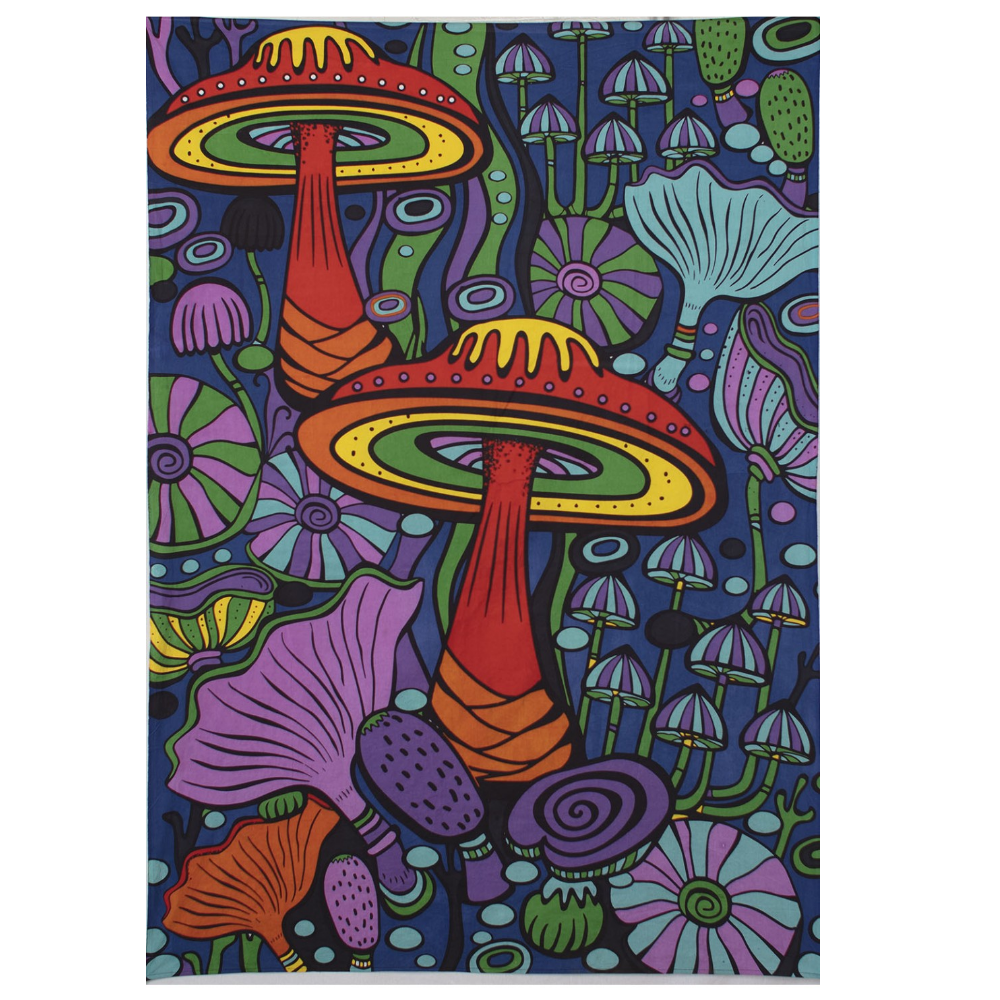 3D Mushroom Garden Tapestry 60"x90" (T39)