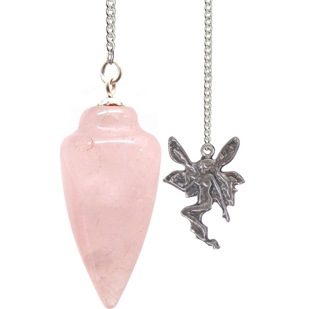 Pendulum - with Fairy Curved Rose Quartz (P56)