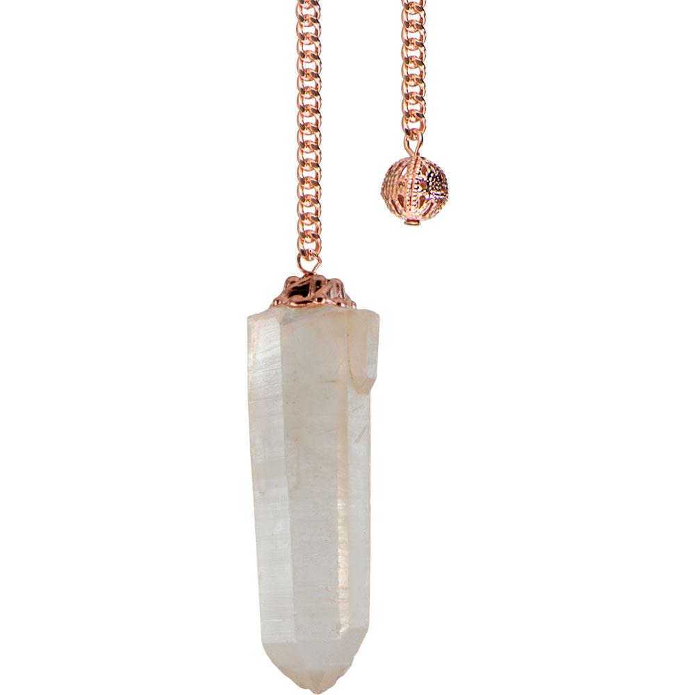 Pendulum - Rough Crystal Point with Copper Chain P44