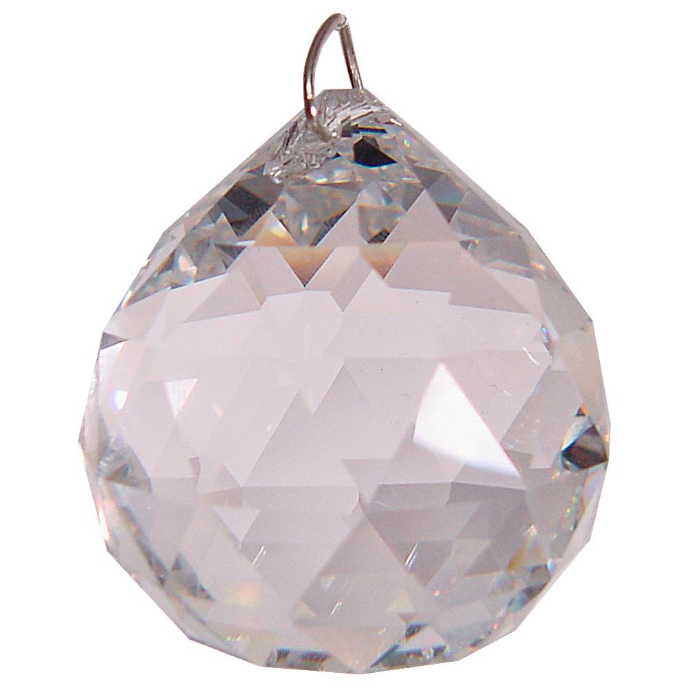 Faceted Sphere Crystal Prism