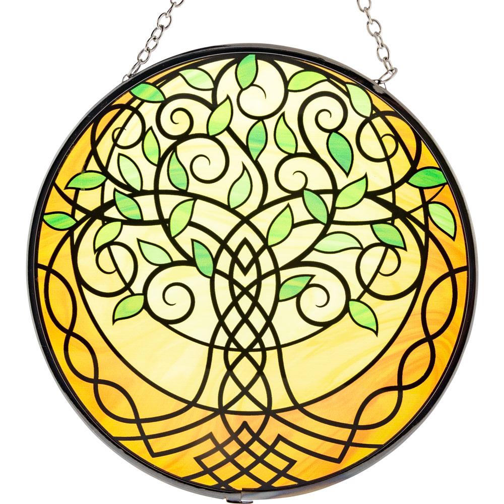 Glass Suncatcher Tree of Life Celtic
