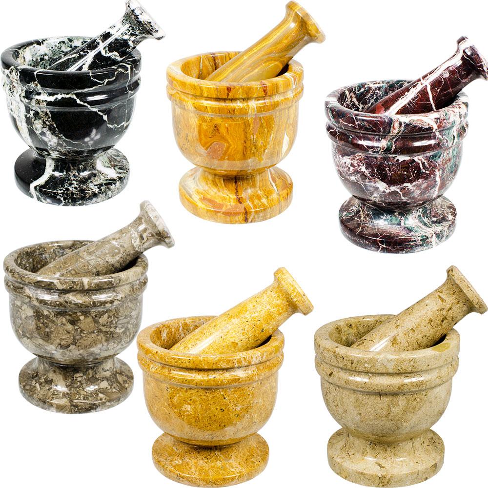 Marble Mortar & Pestle-Asst