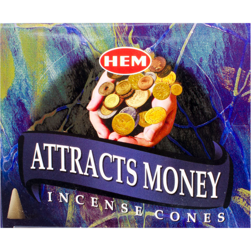 HEM - Attracts Money Cone Incense (10 pack)