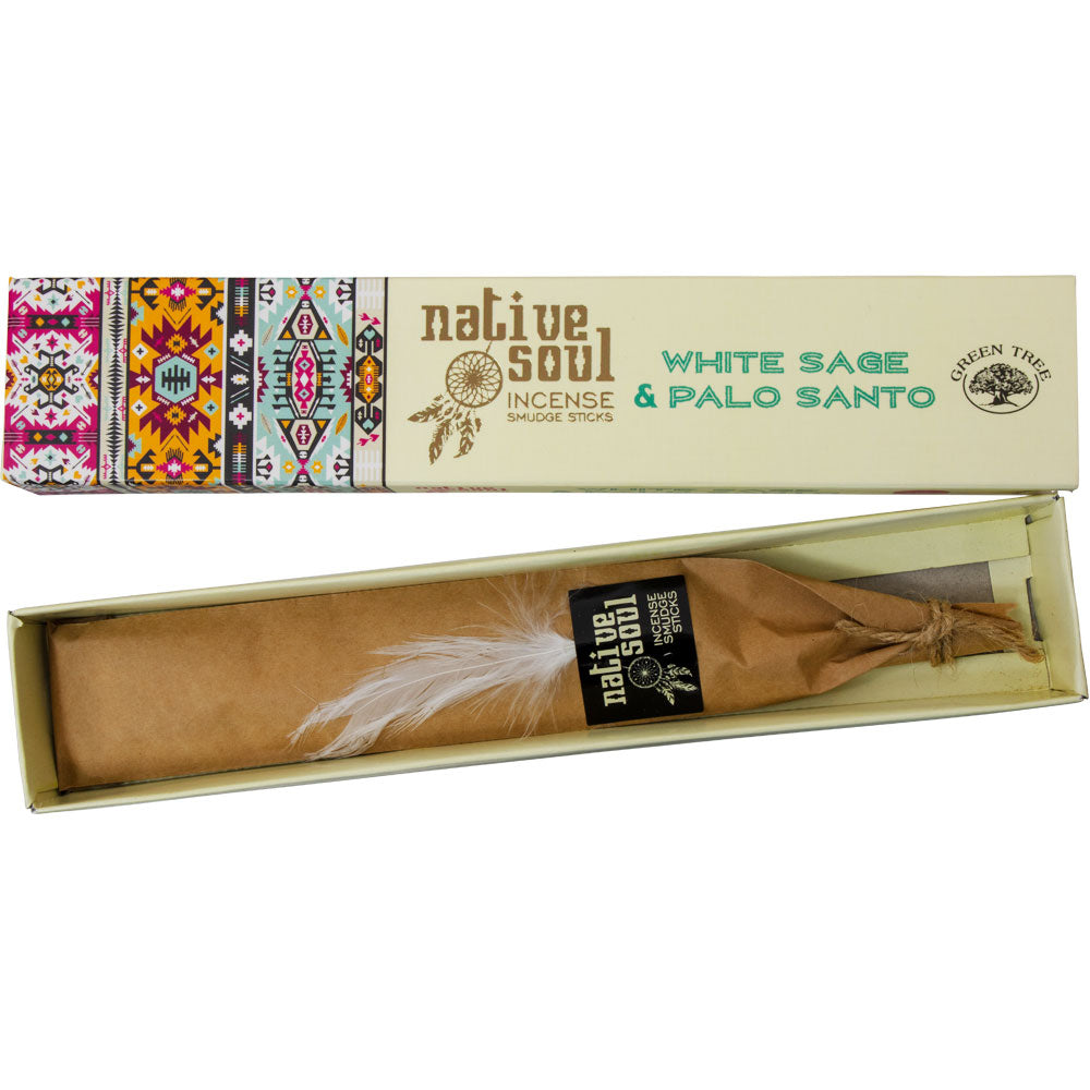 Native Soul White Sage and Palo Santo Stick Incense (15 gr)