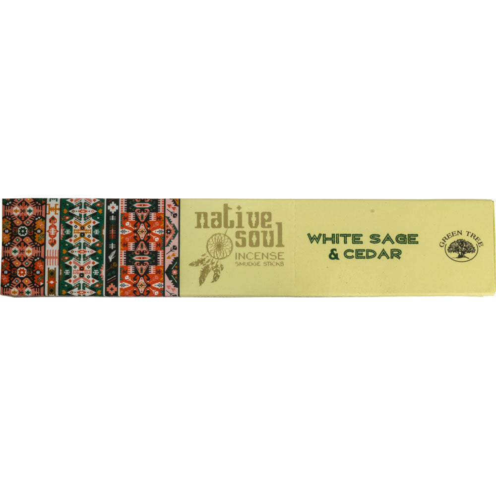Native Soul White Sage and Cedar Stick Incense (15 gr)