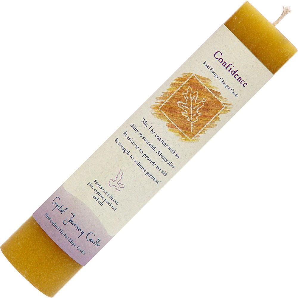 Confidence - Pillar Candle - Reiki Charged and Herbally Infused