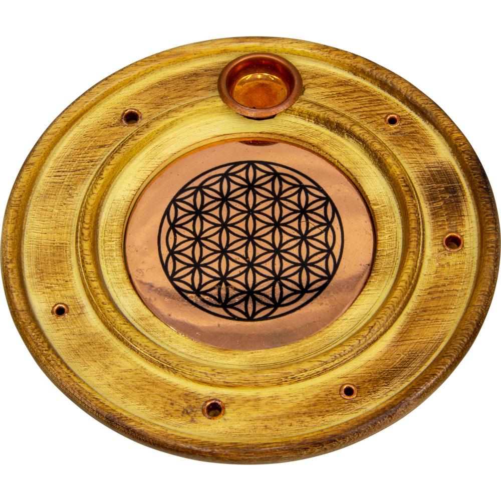 Wood Round Cone Burner with Copper
