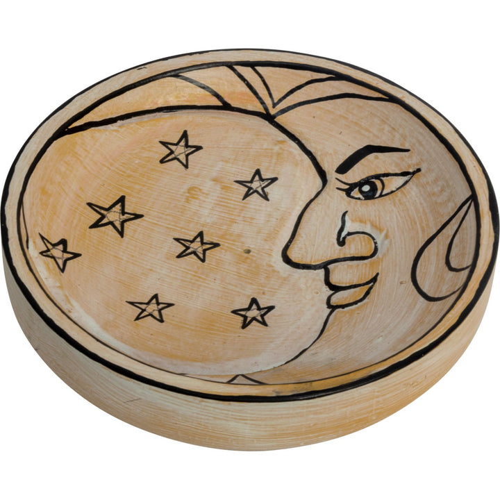 Celestial Moon Wood Incense Holder