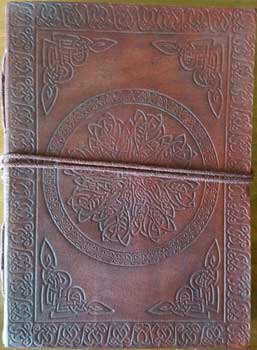 Celtic Mandala leather Journal with Cord