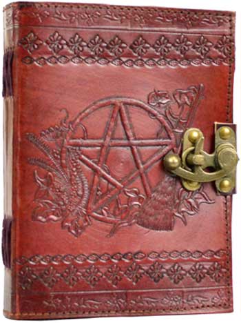 Pentagram leather journal with Latch